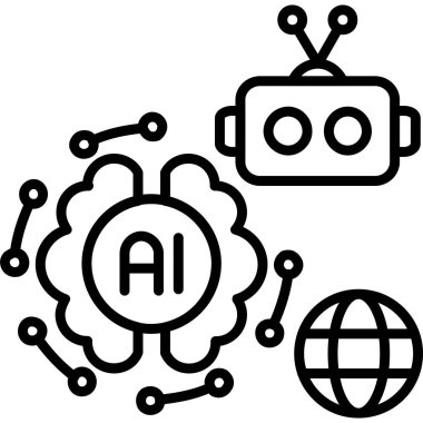 ai zeka robot simgesi