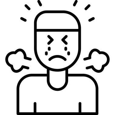 Maskeli üzgün adam.