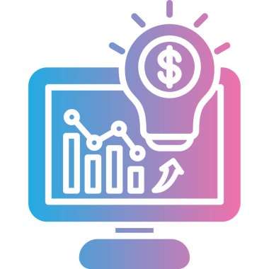 iş ve finans ikonu vektör illüstrasyonu