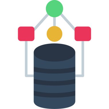 data sunucusu düz simge vektörü