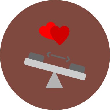 Kalp. Web simgesi basit illüstrasyon