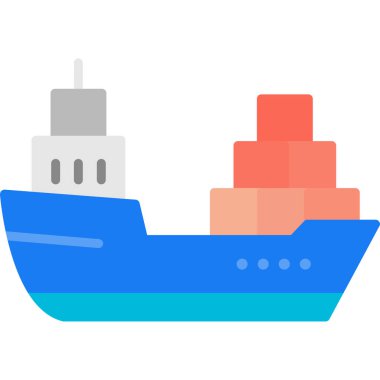 Gemi. Web simgesi basit illüstrasyon