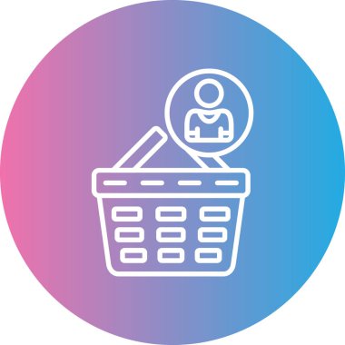 Bir alışveriş poşeti simgesinin vektör çizimi