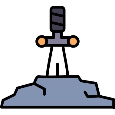 Çizgi film simgesinin vektör çizimi