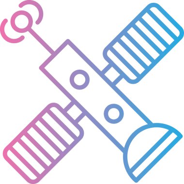 uydu simgesi. Web için teleskop vektör simgelerinin basit illüstrasyonu