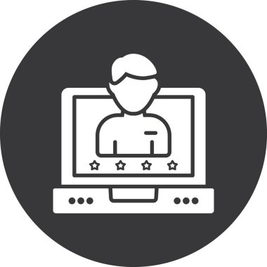 Bilgisayar. Web simgesi basit illüstrasyon