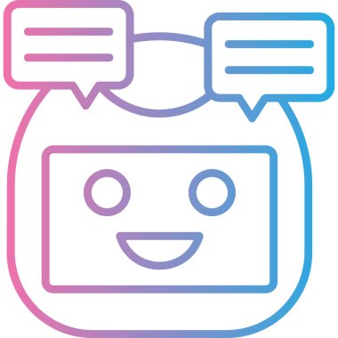 Konuş. Web simgesi basit illüstrasyon