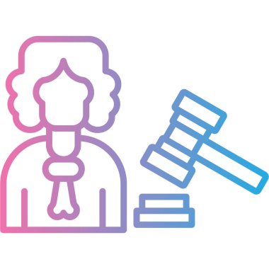 Adalet hukuku simgesi vektör özeti çizimi