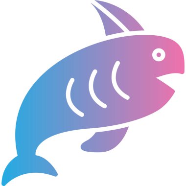 Doldurulmuş ana hatlı hayvan balığı simgesi