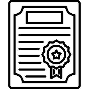 Sertifika. Web simgesi basit tasarım