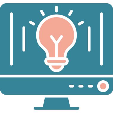 Bir fikrim var. Web simgesi basit illüstrasyon