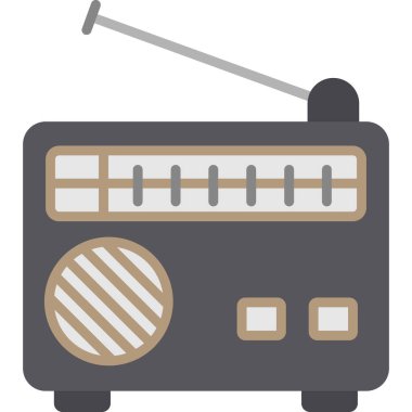 Radyo. Web simgesi basit illüstrasyon