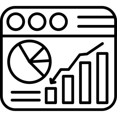grafik ikonu vektör illüstrasyonu
