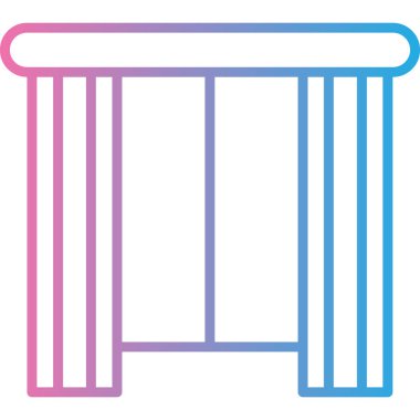 Bir bina simgesinin vektör illüstrasyonu