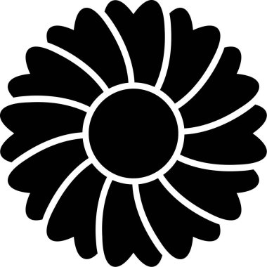 çiçek süsleme ikonu vektör illüstrasyonu