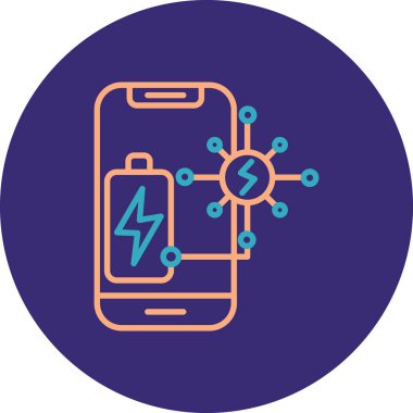 Bir cep telefonu simgesinin vektör illüstrasyonu