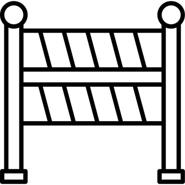 çit simgesi, basit vektör illüstrasyonu