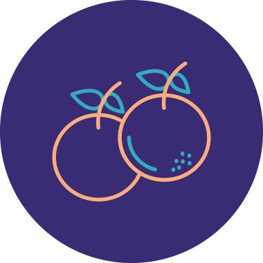 Meyve simgesinin eşsiz vektör illüstrasyonu