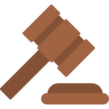 Hukuk adaleti tokmak simgesi düz stil