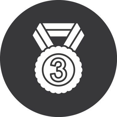 3 numaralı vektör simgesi. biçim düz sembol, gri renk, yuvarlak açılar, beyaz arkaplan