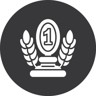 Moda tarzında izole edilmiş kupa simgesi