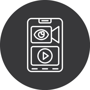 Modern kameranın vektör illüstrasyon simgesi