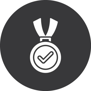 Madalya vektör simgesi modern basit illüstrasyon