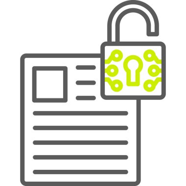 ikon vektör illüstrasyonunu kilitle