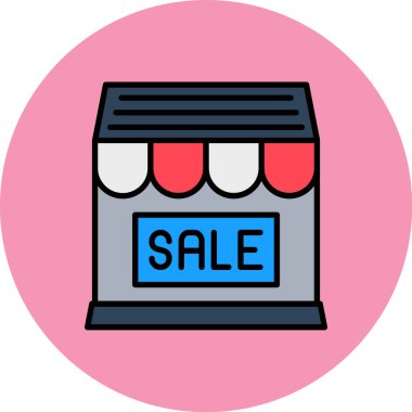 Alışveriş. Web simgesi vektör illüstrasyonu