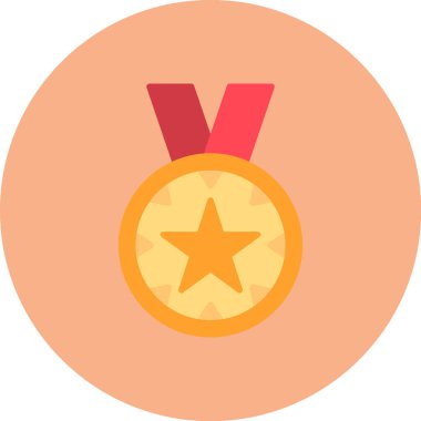 Madalya ödüllü vektör illüstrasyonu