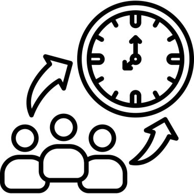 zaman yönetimi vektör simgesi