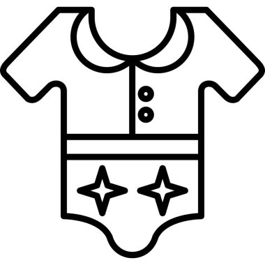 Bebek kıyafetleri. vektör simgesi