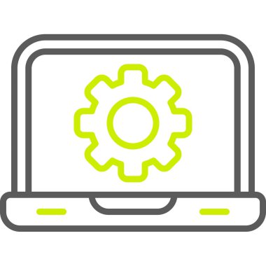 dişli simgesi, vektör illüstrasyon tasarımı