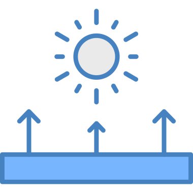 Bir güneş simgesinin vektör illüstrasyonu