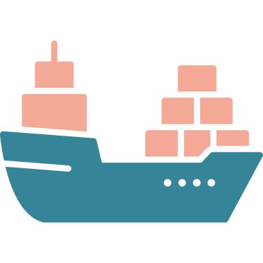 Gemi. Web simgesi basit illüstrasyon