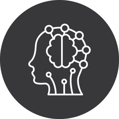 Soyut arkaplanda beyin simgesi izole edildi