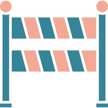 Bariyer. Web simgesi basit illüstrasyon