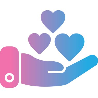 Kalp ikonu vektör illüstrasyonu