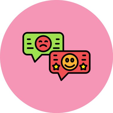 Sohbet simgesinin vektör illüstrasyonu