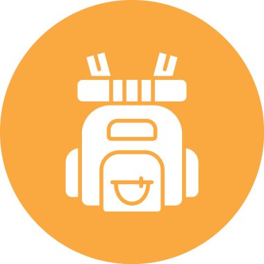 vektör sırt çantası simgesi, basit simge illüstrasyonu