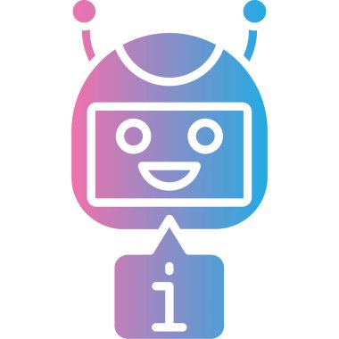 robot. Web simgesi basit illüstrasyon