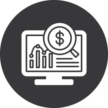 Veri analizi düz simgesi