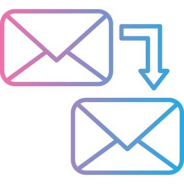 E- posta simgesinin vektör illüstrasyonu