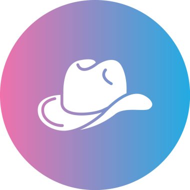 Kovboy şapkası simgesi ana hatlarıyla