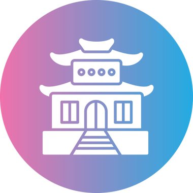 Çin ikonu vektör illüstrasyonu