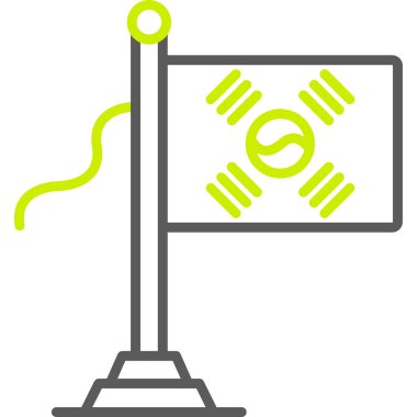 Bayrak. Web simgesi basit illüstrasyon