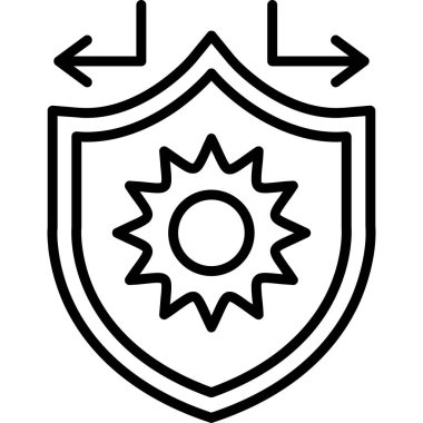 Koruma kalkanı vektör simgesi