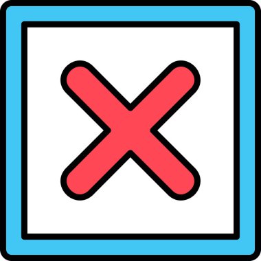 Çapraz simge, vektör çizimi