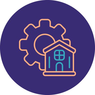 Bir ev simgesinin vektör illüstrasyonu