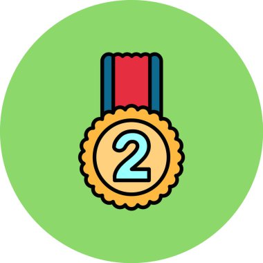 Madalya vektör simgesi kişisel ve ticari kullanım için vektör illüstrasyonu..